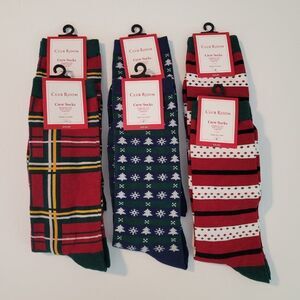 Club Room Holiday, Christmas, Navidad, Winter, 6PK Crew Socks